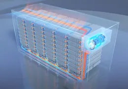 Active liquid cooling system inside a Vaayum Energy BESS unit